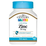 21st Century Zinc 50 Mg (Chelated) Tablets, 110 Count