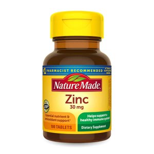 Nature Made Zinc 30 mg Tablets, 100 Count