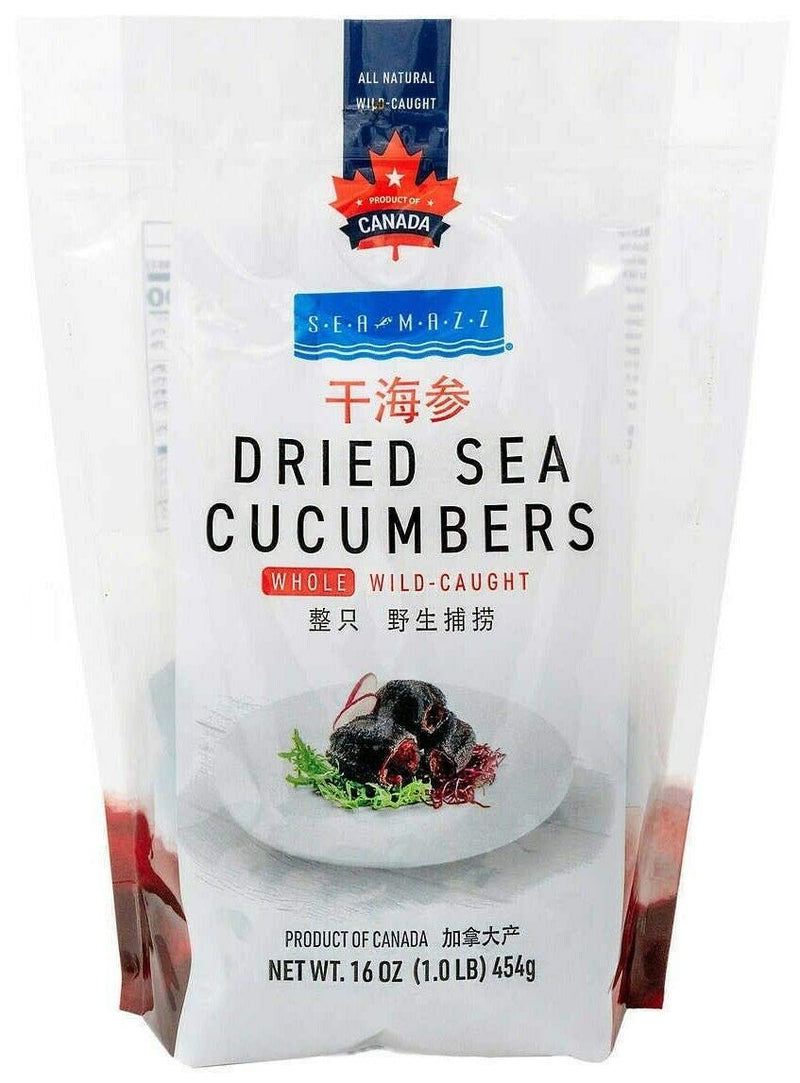 Seamazz Whole Dried Sea Cucumbers, 16 Ounce