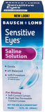 Bausch & Lomb Sensitive Eyes Saline Solution 12-Ounce Bottles (Pack of 6)