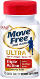 Move Free Ultra Triple Action Joint Support Supplement - Type II Collagen Boron & Hyaluronic Acid - Supports Joint Comfort(75 Count ) 1 ea