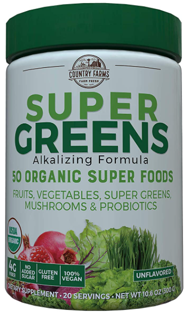 Country Farms Super Green Drink Mix, Natural, 10.6 Ounce