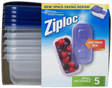 Ziploc Small Rectangle Container/lid 5ct