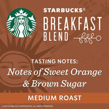 Starbucks Breakfast Blend Medium Roast Ground Coffee 12 oz