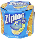 Ziploc Twist-n-loc  Medium Containers & Lids, 2-Count