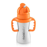 Thinkbaby Stainless Steel Thinkster Bottle, Orange (9 ounce)