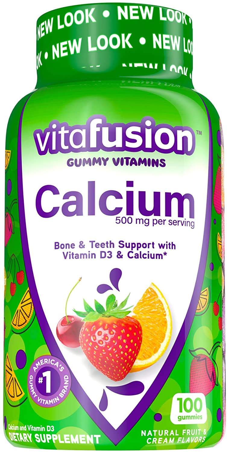 Vitafusion Calcium Supplement Gummy Vitamins, 100ct