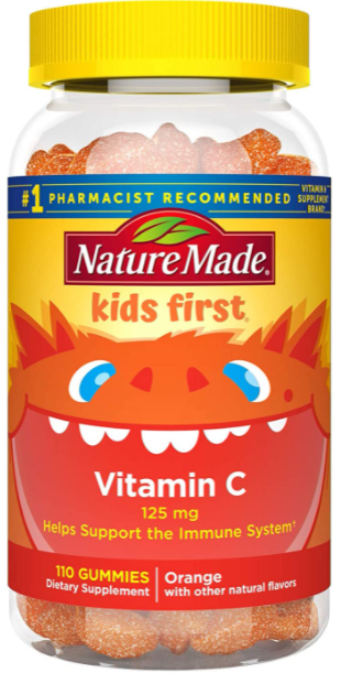 Nature Made Kids First Vitamin C Gummies, 110 Count, 125mg