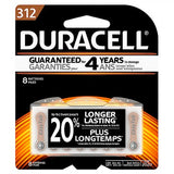 Duracell 1.4 Volt Zinc Air Hearing Aid Batteries [312] 8 ea (1 Pack)