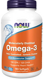 NOW Supplements, Omega-3, Enteric Coated, 180 Softgels