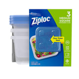 Ziploc Medium Square  Container/lid 3ct