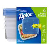 Ziploc Small Square Container/lid 4ct