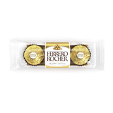 Ferrero Rocher Fine Hazelnut Milk Chocolate, 3 Count, Pack of 12 Individually Wrapped Chocolate Candy Gifts, 1.3 Oz