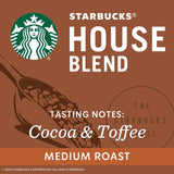 Starbucks Medium Roast Whole Bean Coffee — House Blend — 1 bag (12 oz.)