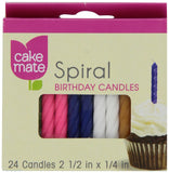 Cake Mate Spiral Candles 24s