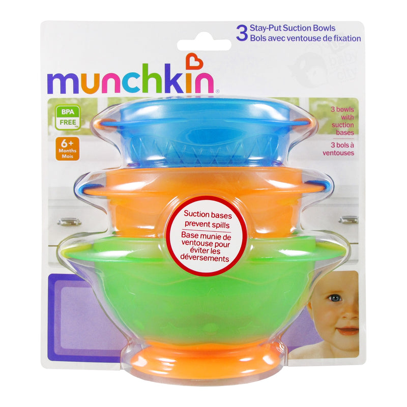 Munchkin 3 bowls with suction bases