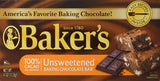 Bakers Unsweetened Chocolate 4oz