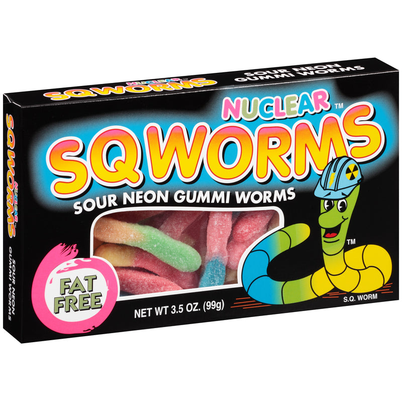 Nuclear Sqworms Sour Neon  Gummis 3.5oz