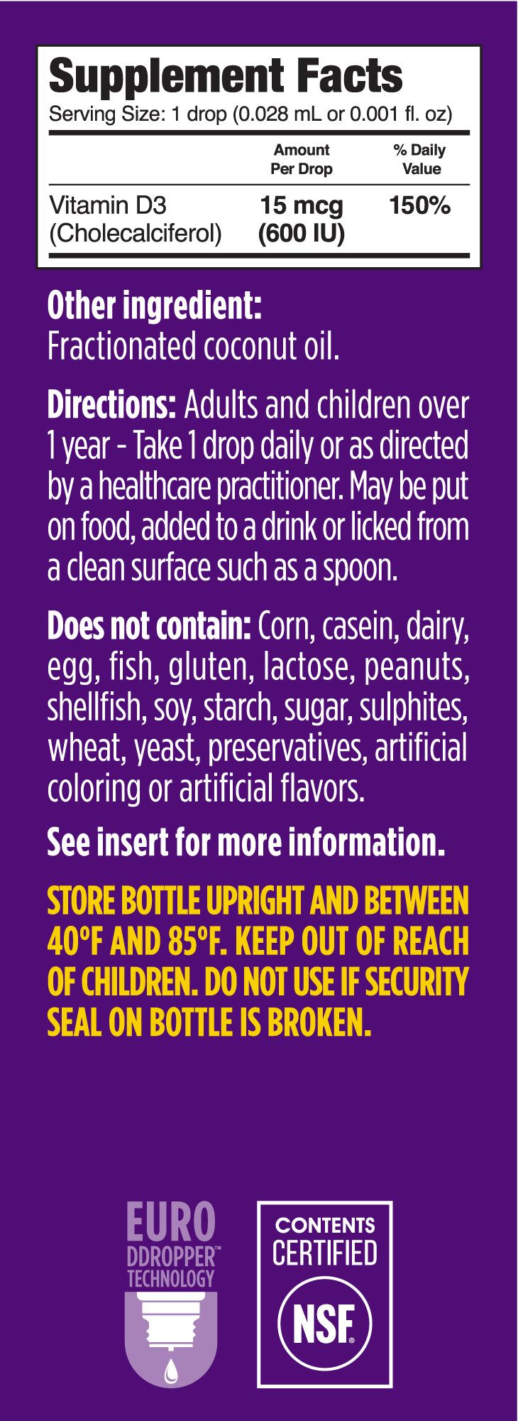 Ddrops® Booster 600 IU 100 Drops - Daily Vitamin D Drops for Children and Adults, Immune Health, Kids Vitamin D Drops