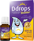 Ddrops® Booster 600 IU 100 Drops - Daily Vitamin D Drops for Children and Adults, Immune Health, Kids Vitamin D Drops