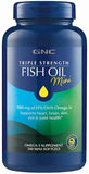 GNC Triple Strength Fish Oil Mini, 240 Softgels, for Joint, Skin, Eye and Heart Health