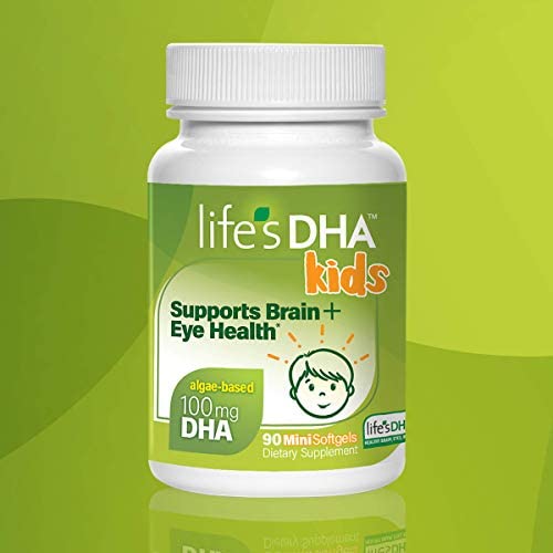 Life’s DHA Kids All-Vegetarian DHA Dietary Supplement | Supports a Healthy Brain, Eyes & Heart* | 100% Vegetarian | From All-Natural Plant Source | 100 mg of DHA Omega-3 | 90 Easy-To-Swallow Softgels