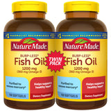 Nature Made Fish Oil 1200 mg, 360 mg Omega-3 (200 Softgels) 2 packs