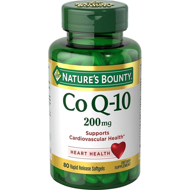 Nature’s Bounty CoQ-10 Dietary Supplement, Supports Cardiovascular and Heart Health, 200mg 80 Rapid Release Softgels