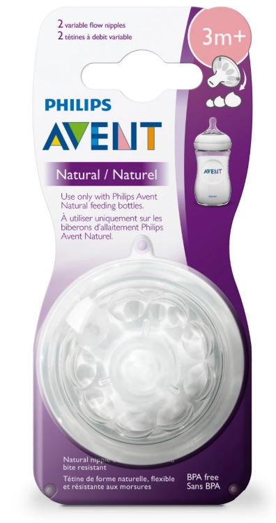 Philips AVENT 2 pack variable flow nipples (3m+)