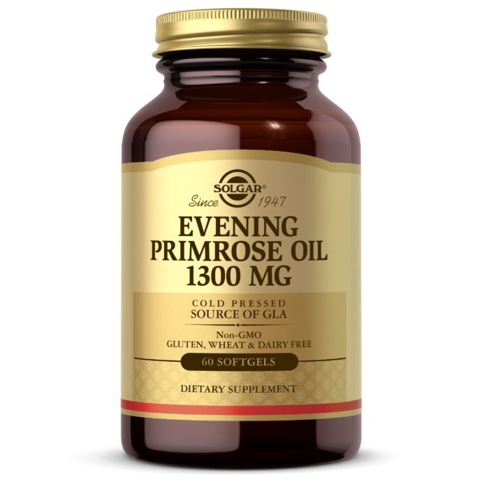 Solgar Evening Primrose Oil 1300 mg 60 Softgels - Promotes Healthy Skin & Cardiovascular Health - Nutritional Support for Women - Non-GMO Gluten Free Dairy Free - 60 Servings