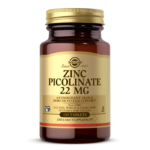 Solgar Zinc Picolinate 22 mg, 100 Tablets - Promotes Healthy Skin - Supports Immune System, Normal Taste & Vision - Antioxidant - Non GMO, Vegan, Gluten Free, Dairy Free, Kosher - 100 Servings