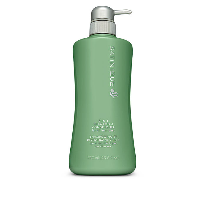 Satinique™ 2 In 1 Shampoo & Conditioner for all hair types (750ml, 25.6 fl.oz.)