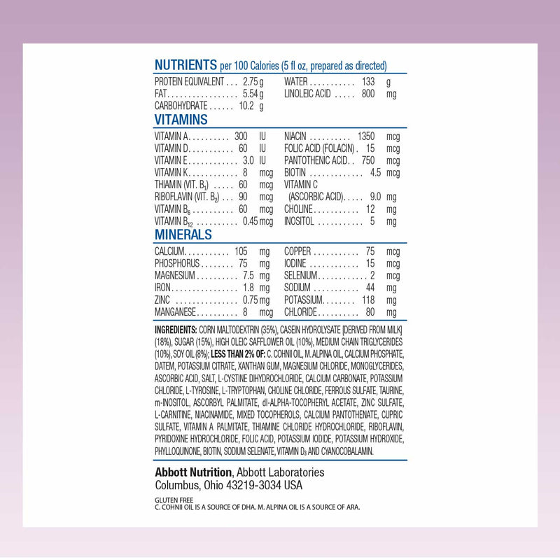 Similac Alimentum Hypoallergenic Infant Formula, for Food Allergies and Colic, Starts Reducing Excessive Crying Within 24 Hours, Easy to Digest, Lactose-Free Formula Powder (19.8-oz Can)