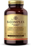 Solgar B-Complex "100", 100 Vegetable Capsules - Heart Health - Nervous System Support - Supports Energy Metabolism - Non GMO, Vegan, Gluten Free, Dairy Free, Kosher, Halal - 100 Servings