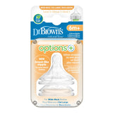 Dr. Brown’s Natural Flow® Options+™ Baby Bottle Nipples, Wide-Neck 9m+