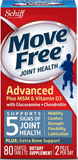 Schiff Move Free Advanced Plus MSM and Vitamin D3, 80 Tablets