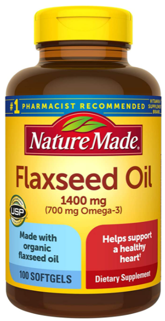 Nature Made Flaxseed Oil 1400 mg Softgels, 100 Count