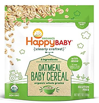 Happy Baby Organics Clearly Crafted Cereal Whole Grains Oatmeal, 7 Ounce