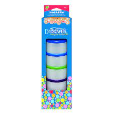 Dr. Brown's Designed to Nourish, Stack, Snack & Dip Cups, Stackable Snack Cups for Toddlers and Baby Food Storage Containers