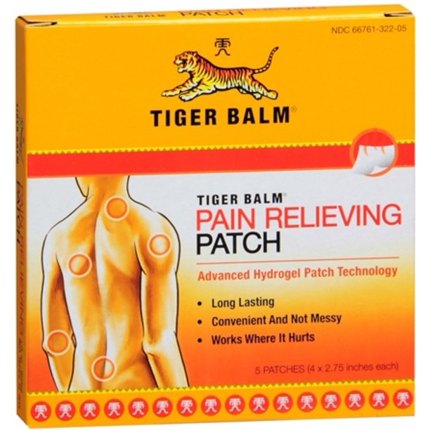 Tiger Balm Patch Inner, 5 patches, 4 x 2.75 inches each Pack of 6