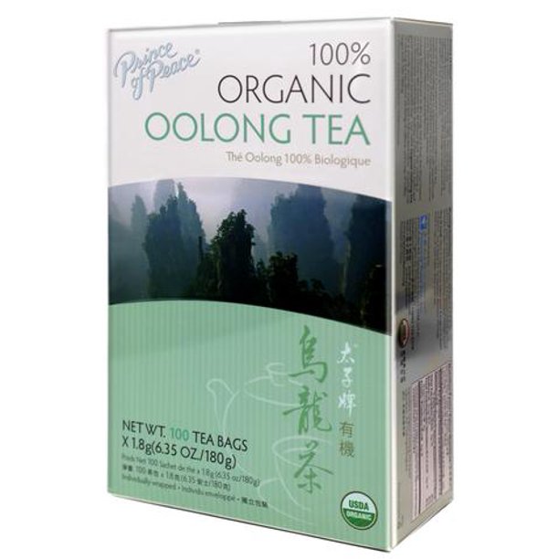 PRINCE OF PEACE 100% Organic Oolong Tea, 100 Tea Bags, 6.35 oz/180 g