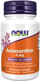 NOW Supplements Astaxanthin 4 mg, 60 Veg Capsules