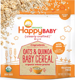 Happy Baby Organics Clearly Crafted Baby Cereal, Oats and Quinoa, 7 Ounce