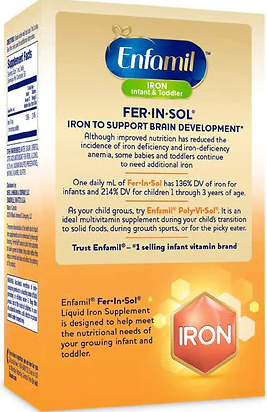 Enfamil, Iron Infant & Toddler, FER.IN.SOL, IRON TO SUPPORT BRAIN DEVELOPMENT 1.5FL OZ (50ml)