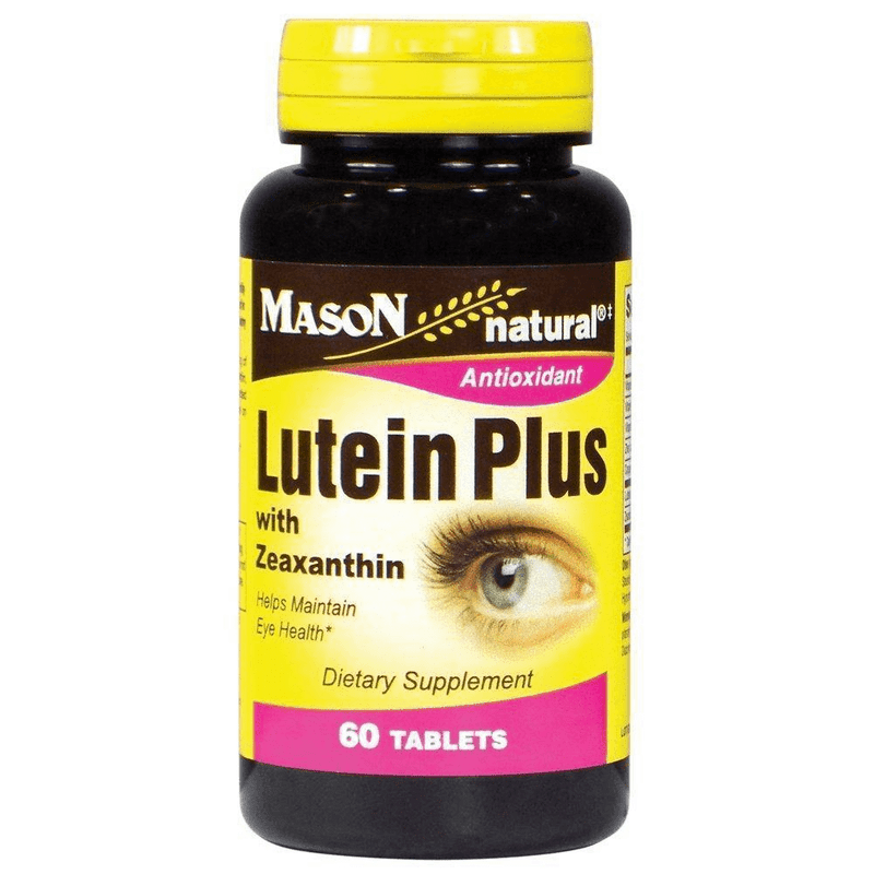 Mason Natural Lutein Plus with Zeaxanthin for Eye Health Tablets, 60 ea (1 Pack)