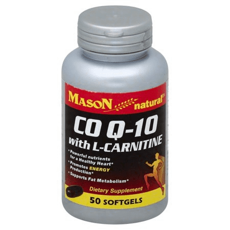 Mason Natural CO Q-10 with L-Carnitine Softgels,  50 ea (1 Pack)