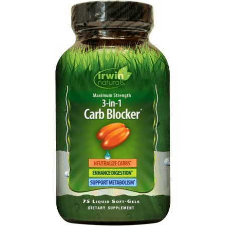 Irwin Naturals Max Strength Phase II Carb Blocker Softgels 75 ea (1 Pack)