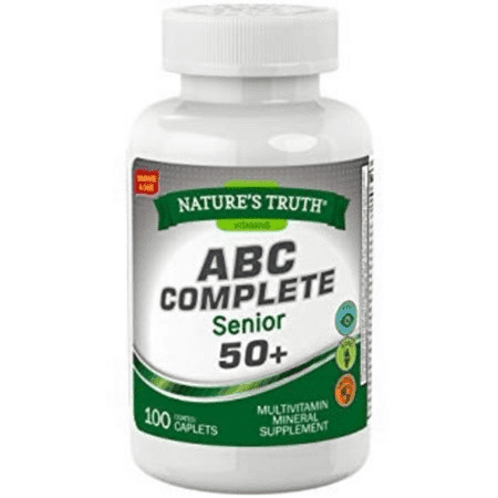 Nature's Truth ABC Complete Senior 50+ Multivitamin Mineral Supplement, 100 ea (1 Pack)