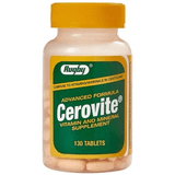 Multivitamin with Iron Supplement Cerovite 3500 IU  400 IU  200 mg Strength Tablet 130 per Bottle - 1 ea (1 Pack)